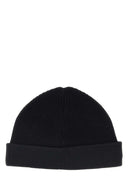 C.P. Company Black Cotton Beanie Hat