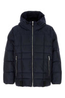 Chaqueta de plumas de nailon azul marino de Dsquared