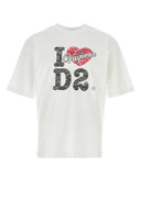 Dsquared T-skjorte i hvit bomull