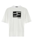 Dsquared hvit bomull oversize T-skjorte
