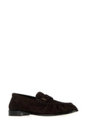 Saint Laurent Dark Brown Suede Loafers
