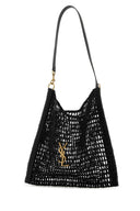Saint Laurent Black Raffia Shopping Bag
