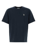 Maison Kitsune Navy Blue Cotton T Shirt