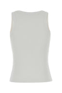 Kenzo White Stretch Cotton Tank Top