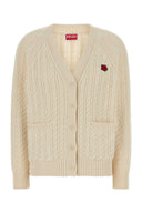 Kenzo Ivory Cotton Blend Cardigan