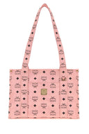 Mcm Printed Canvas Aren Shopping Bag