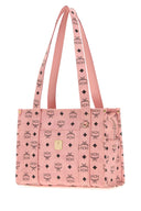 Mcm Printed Canvas Aren Shopping Bag