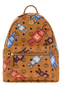 Mcm Printed Canvas Stark Backpack
