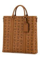 Mcm Printed Canvas Aren Shopping Bag