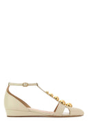 Chloe Cream Leather Cleia Ballerinas