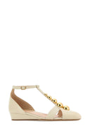 Chloe Cream Leather Cleia Ballerinas