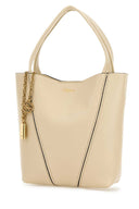 Chloe Ivory Leather Small Spin Shopping Bag