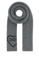 Chloe Grey Wool Chloã© Encoeur Scarf