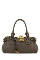 Bolso de hombro Paddington de cuero barro Chloe