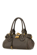 Bolso de hombro Paddington de cuero barro Chloe