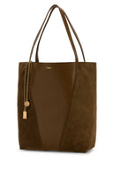 Chloe Brown Leather And Suede Chloã¨ Spin Shopping Bag