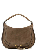 Chloe Dove Grey Suede Marcie Shoulder Bag