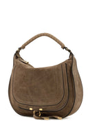 Chloe Dove Grey Suede Marcie Shoulder Bag