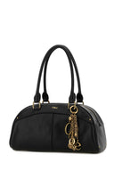 Chloe Black Leather Bowling Handbag