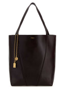 Bolso shopping Chloe Spin de piel color berenjena