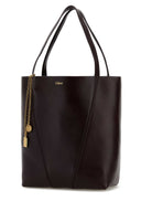 Bolso shopping Chloe Spin de piel color berenjena