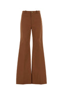 Chloe Pantalone Dalla Gamba Ampia In Cotone Mattone