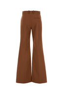Chloe Pantalone Dalla Gamba Ampia In Cotone Mattone