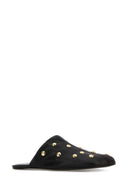 Chloe Black Leather Rita Slippers