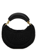 Chloe Black Raffia Mini Summer Banana Handbag