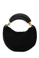 Chloe Black Raffia Mini Summer Banana Handbag
