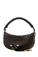 Chloe Dark Brown Suede Mini Marcie Shoulder Bag
