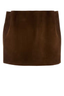 Prada Brown Suede Mini Skirt