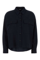 Weekend Dark Blue Wool Mulino Shirt
