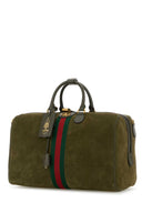 Gucci Olive Green Suede Medium Gucci Savoy Travel Bag