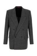 Gucci Melange Charcoal Wool Blazer