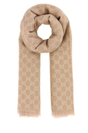 Gucci Embroidered Wool Blend Scarf