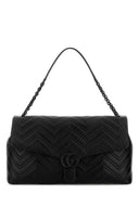 Gucci Black Leather Maxi Gg Marmont Shoulder Bag