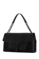 Gucci Black Leather Maxi Gg Marmont Shoulder Bag