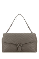 Gucci Grey Leather Maxi Gg Marmont Shoulder Bag
