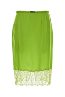 Gucci Fluo Green Satin Skirt