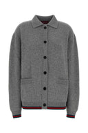 Gucci grå ullblanding oversize cardigan