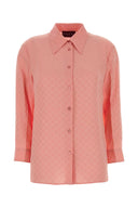 Gucci rosa Gg silkeskjorte