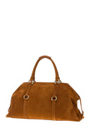 Alexander Mcqueen Caramel Suede Farringdon Maxi Handbag