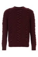 Alexander Mcqueen Burgundy Wool Blend Genser