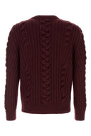 Alexander Mcqueen Burgundy Wool Blend Genser