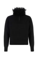 Alexander Mcqueen Black Wool Blend Genser