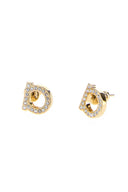 Salvatore Ferragamo Embellished Metal Gancini Earrings