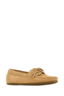 Salvatore Ferragamo Beige Suede Flippy Loafers