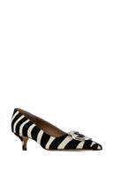 Salvatore Ferragamo Printed Calf Hair Lara 40 Pumps