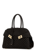 Salvatore Ferragamo Dark Brown Leather Hug Handbag